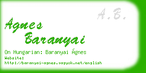 agnes baranyai business card
